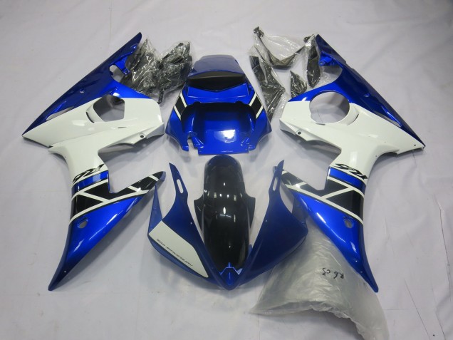 Style Bleu Blanc OEM 2003-2004 Yamaha R6 Carénage Moto Style Bleu Blanc OEM 2003-2004 Yamaha R6 Carénage Moto