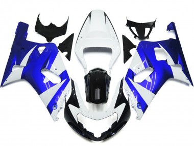Style Bleu & Blanc Éclatant OEM 2001-2003 Suzuki GSXR 600-750 Carénage Moto