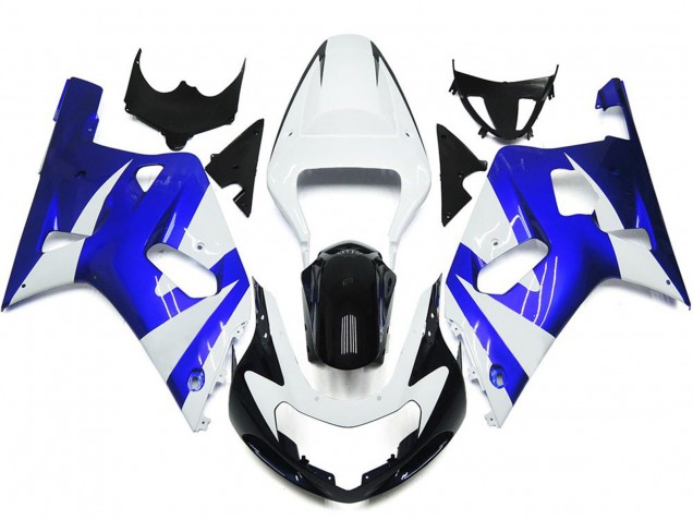 Style Bleu & Blanc Éclatant OEM 2001-2003 Suzuki GSXR 600-750 Carénage Moto Style Bleu & Blanc Éclatant OEM 2001-2003 Suzuki GSXR 600-750 Carénage Moto