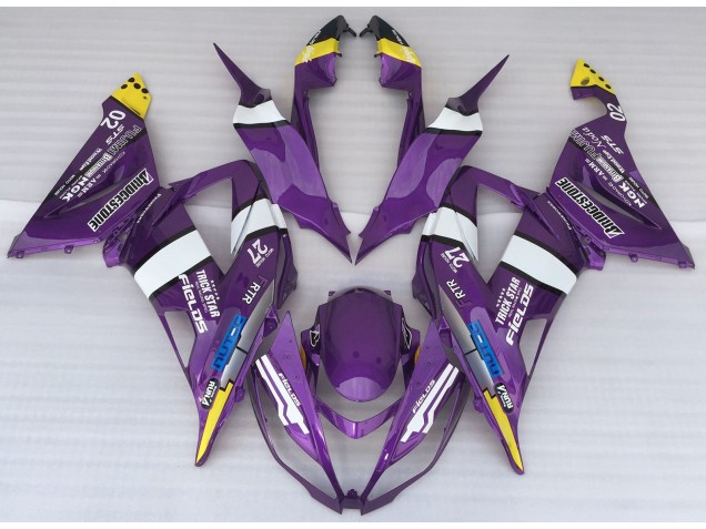 Style De Logo Violet 2013-2018 Kawasaki ZX6R Carénage Moto Style De Logo Violet 2013-2018 Kawasaki ZX6R Carénage Moto