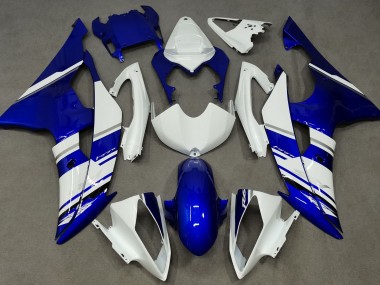 Style Personnalisé OEM Bleu & Blanc 2008-2016 Yamaha R6 Carénage Moto