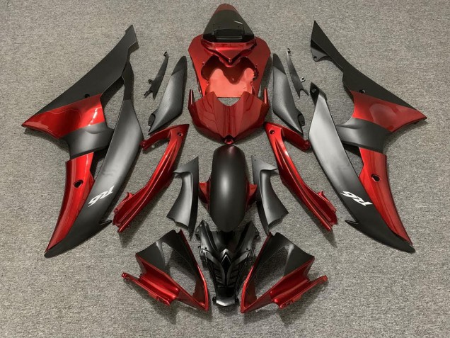 Style Personnalisé OEM Rouge / Noir 2008-2016 Yamaha R6 Carénage Moto Style Personnalisé OEM Rouge / Noir 2008-2016 Yamaha R6 Carénage Moto