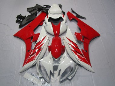 Style Rouge & Blanc 2006-2007 Yamaha R6 Carénage Moto