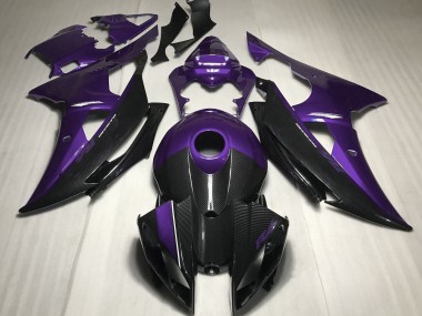 Style Violet Avec Fibre De Carbone 2008-2016 Yamaha R6 Carénage Moto