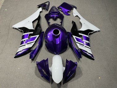Style Violet Noir & Blanc OEM 2008-2016 Yamaha R6 Carénage Moto