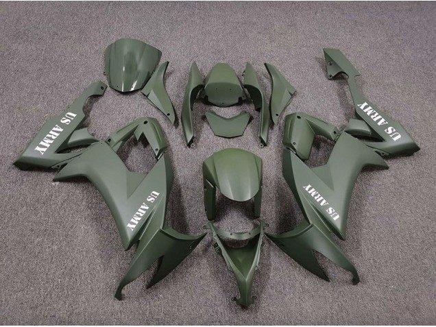 US Army Vert Mat 2008-2010 Kawasaki ZX10R Carénage Moto US Army Vert Mat 2008-2010 Kawasaki ZX10R Carénage Moto