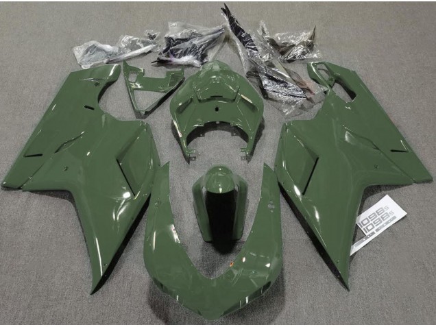 Vert Armée Brillant 2007-2014 Ducati 848 1098 1198 Carénage Moto