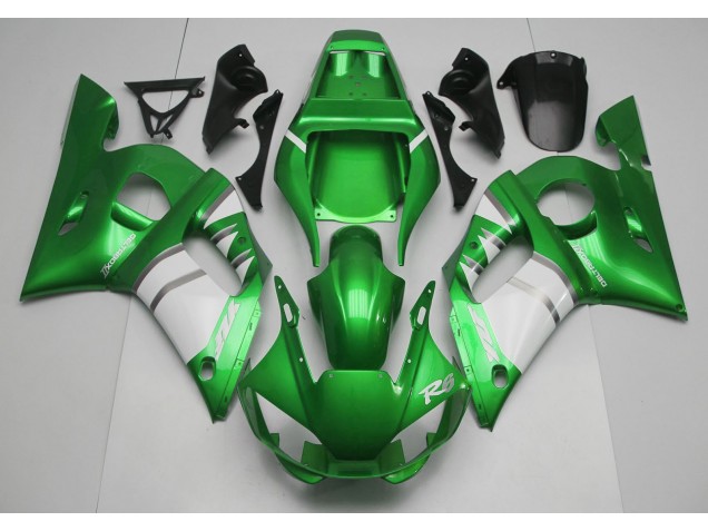 Vert Blanc 1998-2002 Yamaha R6 Carénage Moto Vert Blanc 1998-2002 Yamaha R6 Carénage Moto