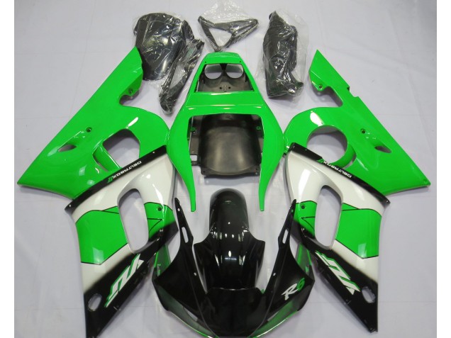 Vert Blanc & Noir 1998-2002 Yamaha R6 Carénage Moto Vert Blanc & Noir 1998-2002 Yamaha R6 Carénage Moto
