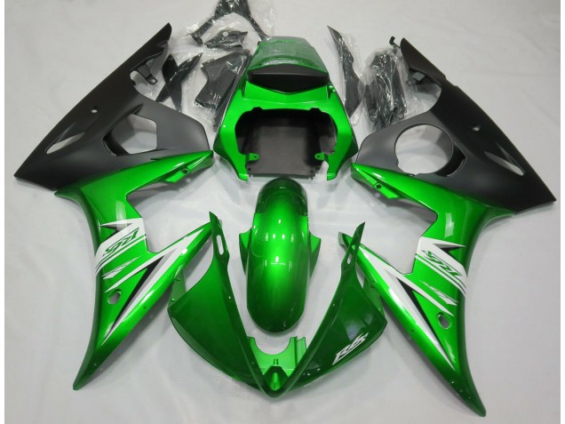 Vert Brillant & Blanc 2005 Yamaha R6 Carénage Moto Vert Brillant & Blanc 2005 Yamaha R6 Carénage Moto