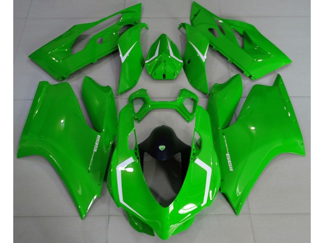 Vert Brillant & Blanc 2011-2014 Ducati 1199 Carénage Moto Vert Brillant & Blanc 2011-2014 Ducati 1199 Carénage Moto