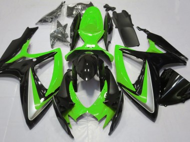 Vert Brillant Débadgé 2006-2007 Suzuki GSXR 600-750 Carénage Moto
