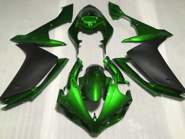 Vert Brillant & Noir 2007-2008 Yamaha R1 Carénage Moto