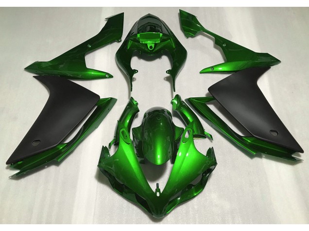 Vert Brillant & Noir 2007-2008 Yamaha R1 Carénage Moto Vert Brillant & Noir 2007-2008 Yamaha R1 Carénage Moto