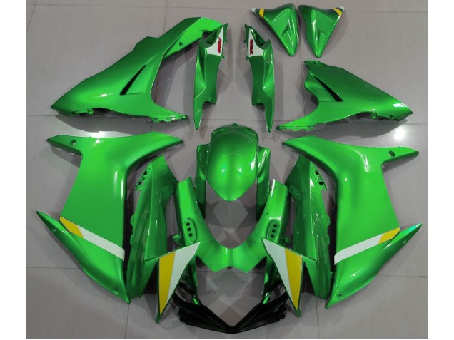 Vert Clair Brillant 2011-2024 Suzuki GSXR 600-750 Carénage Moto Vert Clair Brillant 2011-2024 Suzuki GSXR 600-750 Carénage Moto