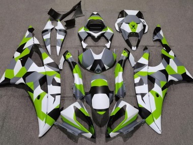 Vert Clair Camo Uni 2008-2016 Yamaha R6 Carénage Moto