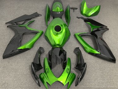 Vert Clair & Noir 2006-2007 Suzuki GSXR 600-750 Carénage Moto