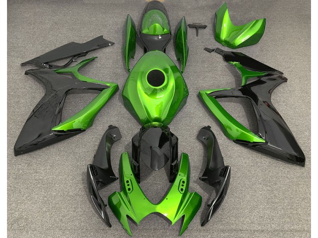 Vert Clair & Noir 2006-2007 Suzuki GSXR 600-750 Carénage Moto Vert Clair & Noir 2006-2007 Suzuki GSXR 600-750 Carénage Moto