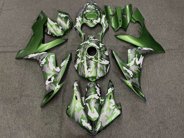 Vert Foncé Camouflage 2004-2006 Yamaha R1 Carénage Moto