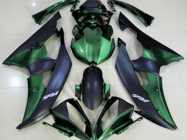 Vert Forêt & Noir Mat 2008-2016 Yamaha R6 Carénage Moto