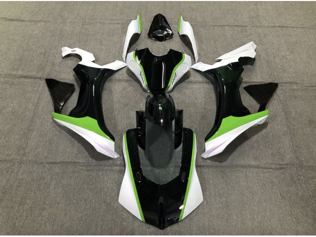 Vert Noir & Blanc 2015-2019 Yamaha R1 Carénage Moto Vert Noir & Blanc 2015-2019 Yamaha R1 Carénage Moto