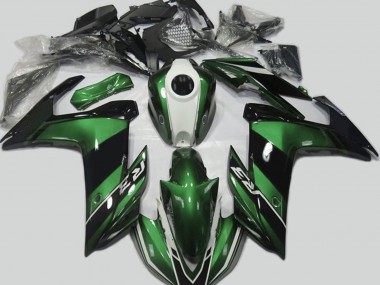 Vert & Noir Brillant 2015-2018 Yamaha R3 Carénage Moto