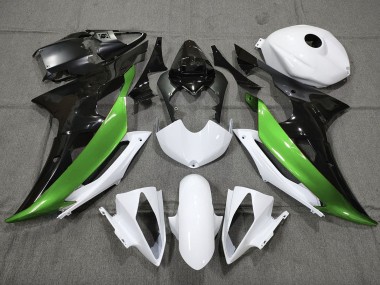 Vert Personnalisé Noir & Blanc 2008-2016 Yamaha R6 Carénage Moto