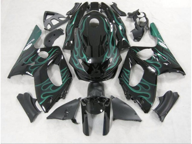 Vert Émeraude Flamme 1998-2007 Yamaha YZF600 Carénage Moto Vert Émeraude Flamme 1998-2007 Yamaha YZF600 Carénage Moto
