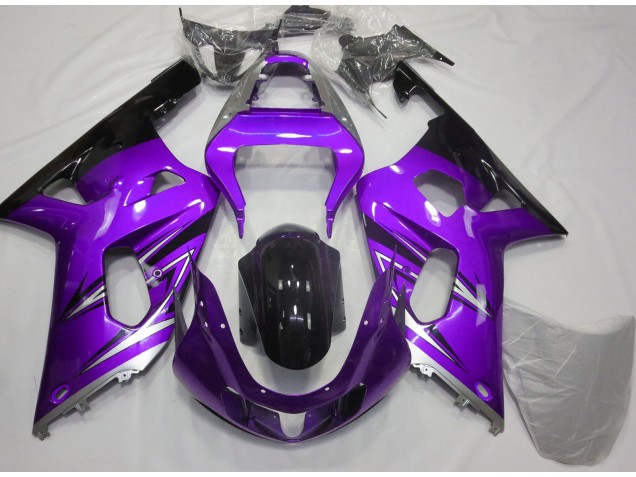Violet & Argent 2001-2003 Suzuki GSXR 600-750 Carénage Moto Violet & Argent 2001-2003 Suzuki GSXR 600-750 Carénage Moto