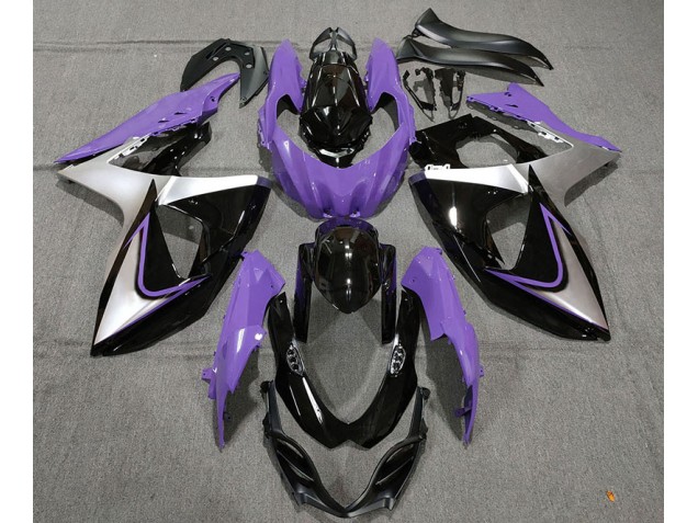 Violet Argent & Noir 2009-2016 Suzuki GSXR 1000 Carénage Moto Violet Argent & Noir 2009-2016 Suzuki GSXR 1000 Carénage Moto