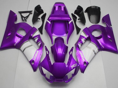 Violet & Blanc 1998-2002 Yamaha R6 Carénage Moto