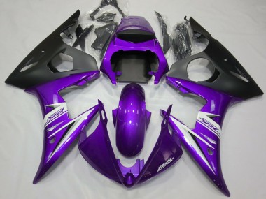 Violet & Blanc 2003-2004 Yamaha R6 Carénage Moto