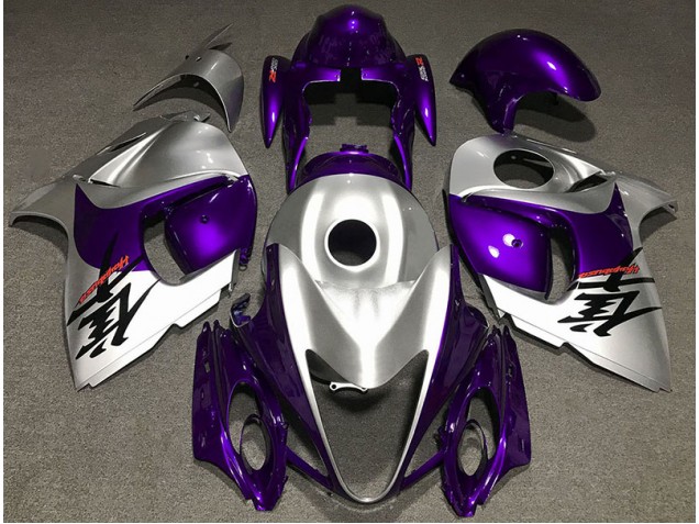 Violet Brillant & Argent 2008-2020 Suzuki GSXR 1300 Carénage Moto Violet Brillant & Argent 2008-2020 Suzuki GSXR 1300 Carénage Moto