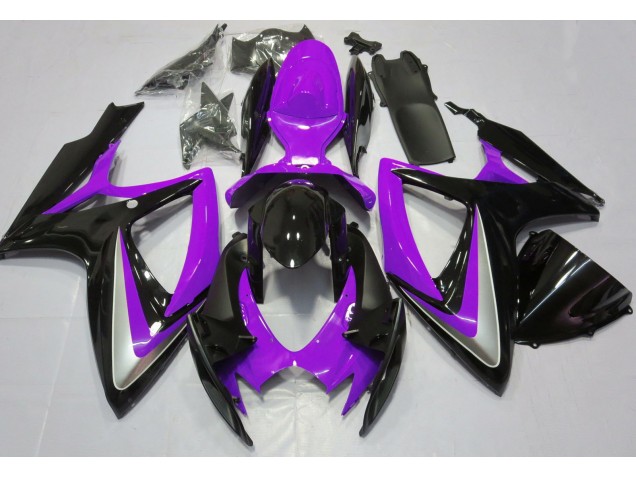 Violet Brillant Débadgé 2006-2007 Suzuki GSXR 600-750 Carénage Moto Violet Brillant Débadgé 2006-2007 Suzuki GSXR 600-750 Carénage Moto