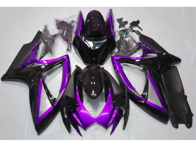 Violet Brillant & Noir 2006-2007 Suzuki GSXR 600-750 Carénage Moto