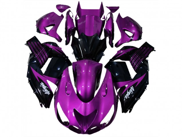 Violet Brillant & Noir 2006-2011 Kawasaki ZX14R Carénage Moto Violet Brillant & Noir 2006-2011 Kawasaki ZX14R Carénage Moto