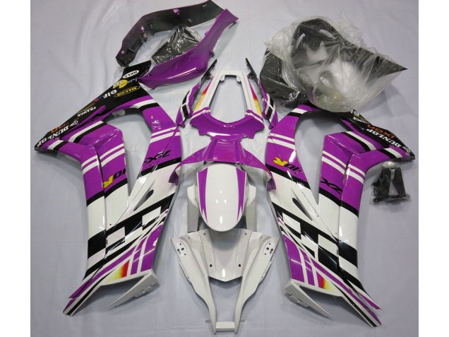 Violet Noir & Blanc 2011-2015 Kawasaki ZX10R Carénage Moto Violet Noir & Blanc 2011-2015 Kawasaki ZX10R Carénage Moto