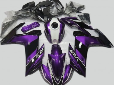 Violet & Noir Brillant 2015-2018 Yamaha R3 Carénage Moto