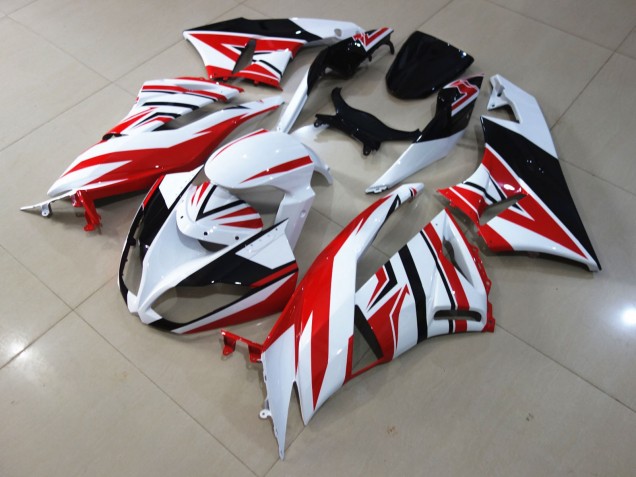 Zagg Rouge Blanc 2009-2012 Kawasaki ZX6R Carénage Moto Zagg Rouge Blanc 2009-2012 Kawasaki ZX6R Carénage Moto