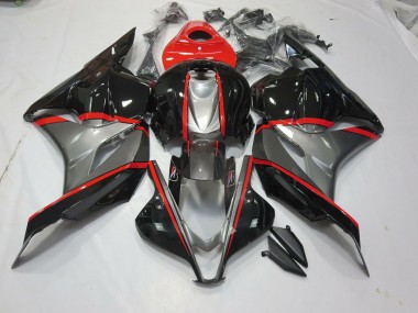 Épingle Rouge Noir & Gris 2009-2012 Honda CBR600RR Carénage Moto