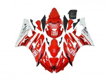 Étoile Rouge & Blanche Fiat 2006-2007 Yamaha R6 Carénage Moto